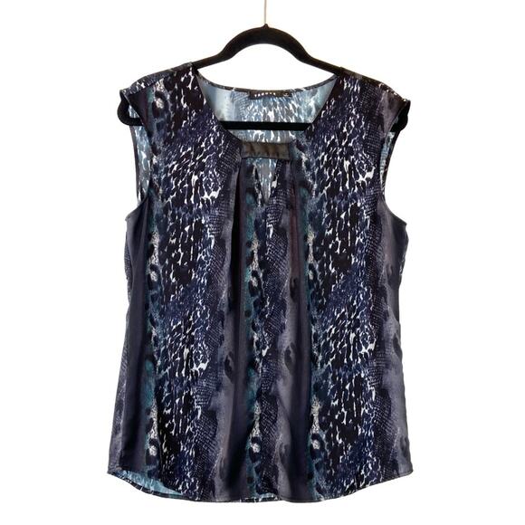 Trouve Sleeveless Snake Skin Faux Leather Top - Picture 2 of 7